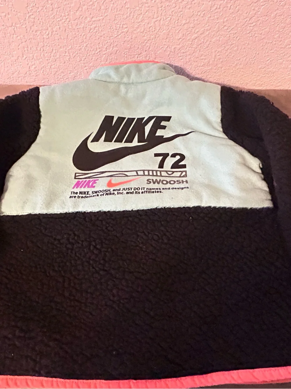 Nike girls Sherpa half zip pullover jacket black mint Purple 4 / 4T (3-4)